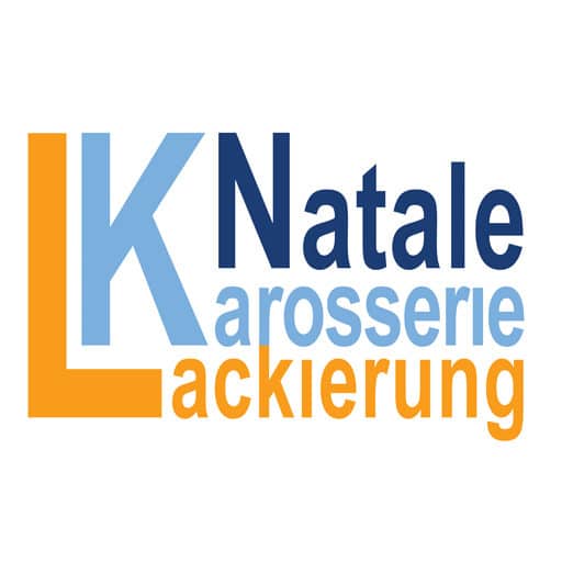 Logo Natale Lackier- und Karosserie Fachbetrieb mit den beiden Gütesiegeln des ZKF